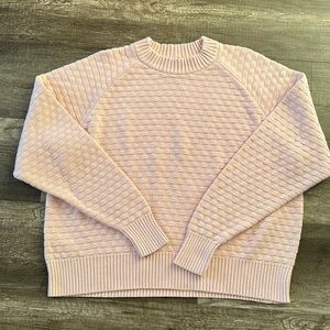Lululemon pale pink crew neck sweater size M/L